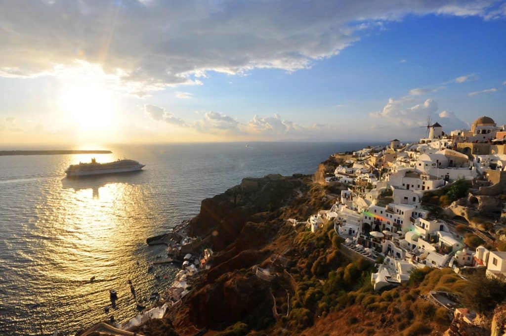 Cruise ship in the Greek isles