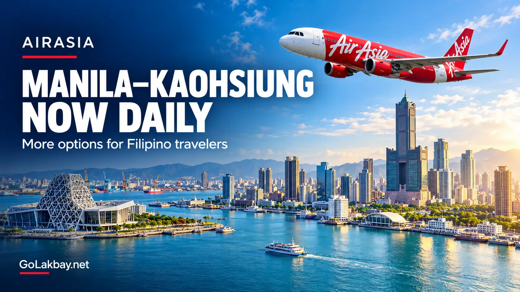 AirAsia Makes Manila–Kaohsiung Daily for Filipino Travelers